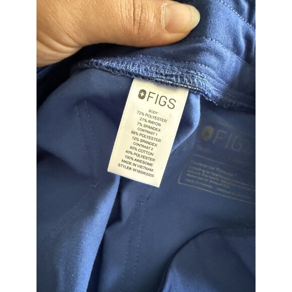 Figs women's Zamora Blue Scrub Jogger Pants Small Technical Collection Workwear - Picture 6 of 6